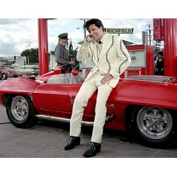 Elvis Presley et sa voiture fiberfab