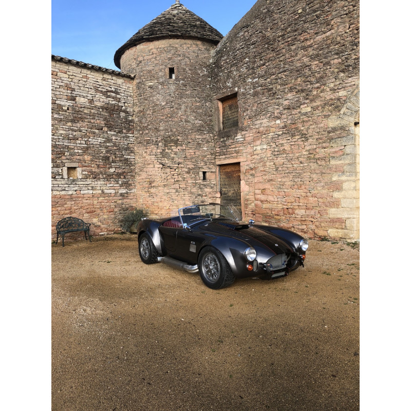 cobra Everett Morrison V8 Ford BigBlock 7 litres couleur grise  intérieur  rouge à vendre en france