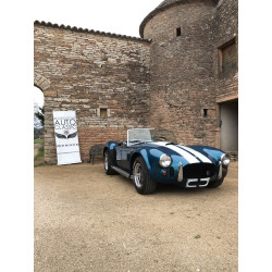 cobra JCF (réplique Shelby cobra 427 ) , bleue à bandes blanches Moteur V8 ford à vendre