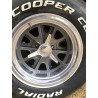 jantes Halibrand  shelby  véritable sur cobra  réplique de marque JCF bleu bandes blanches