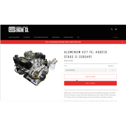 Cobra 427 SC Classic Motor Carriages, V8 Ford Shelby BigBlock ''FE'',  8 Litres, Moteur tout alu,  600cv, boite méca 5