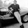 steve McQueen avec sa Jaguar XKSS
